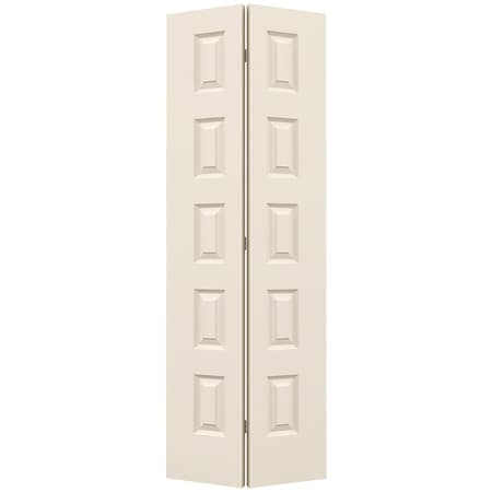 Codel Doors 36" x 80" Primed 5-Panel Rockport Molded Hollow Core Bifold Door and Hardware 3068MHCROCBF